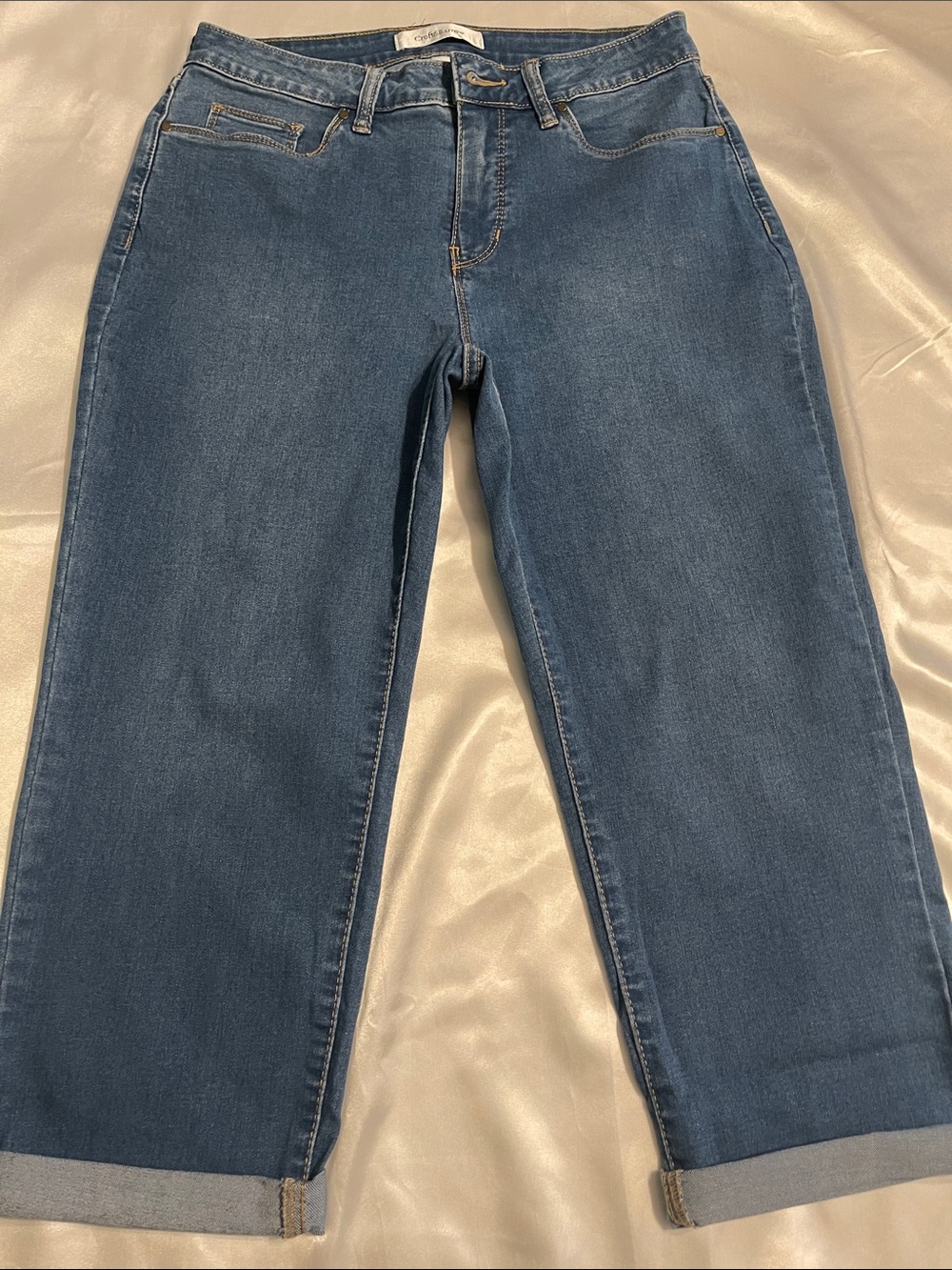 croft & barrow Blue High-Rise Straight Jeans